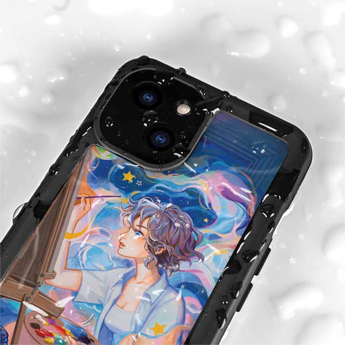Rainbow Anime Artist Painter by Ivy Dolamore iPhone 15 Plus Waterproof Case